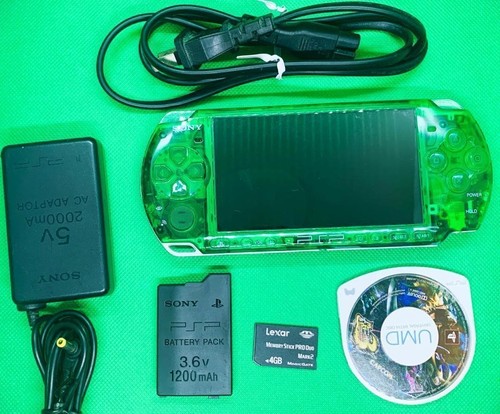 Sony psp 3000 clear green - psp,