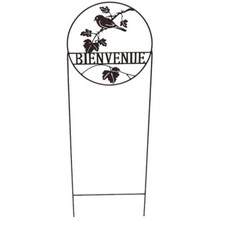 Treillage jardin fer Bienvenue 35x112cm