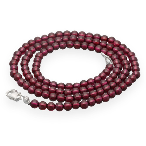 Collier grenat ø 4mm - en,