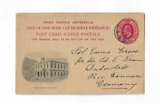 Cape of Good Hope 1p illustrated postal card with Toise River CDS  to Germany