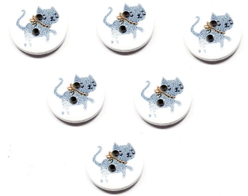 Lot boutons bois rond - lot,