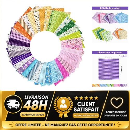 Tissus coton patchwork - tissus,