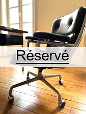 Lobby Chair Charles & Ray Eames, 1960, cuir noir