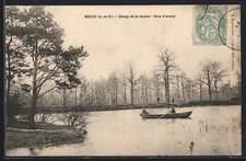 Old postcard Briou, Étang de la Queue, Bois d'Autry 