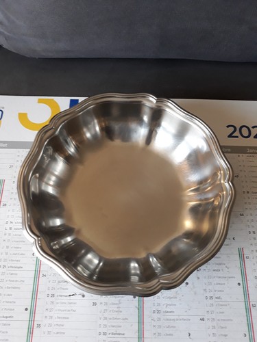Grand plat inox rond - plat,