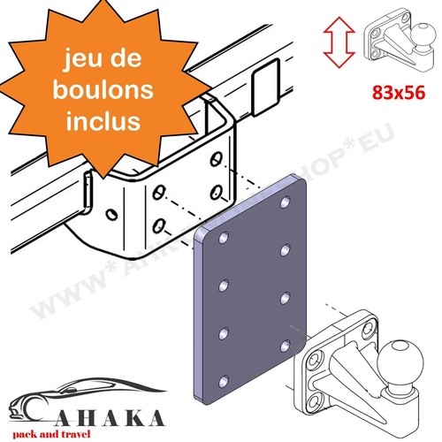 Plaque rehausse boule - plaque, de