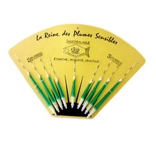 Pêche Ancien présentoir de comptoir - La reine des plumes sensibles -  Bouchons