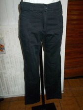 Pantalon coton noir stretch slim leger AVENTURES DES TOILES 34 Brodé logo 17VH13