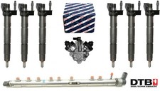 6x injectors + high pressure pump + rail pipe BMW 13537823461 13518597822 0445117030