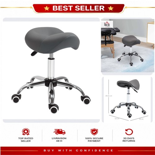 Tabouret roulettes homcom - tabouret,