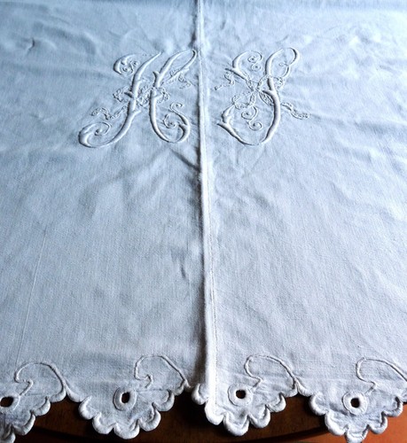 Drap ancien métis - , blanc
