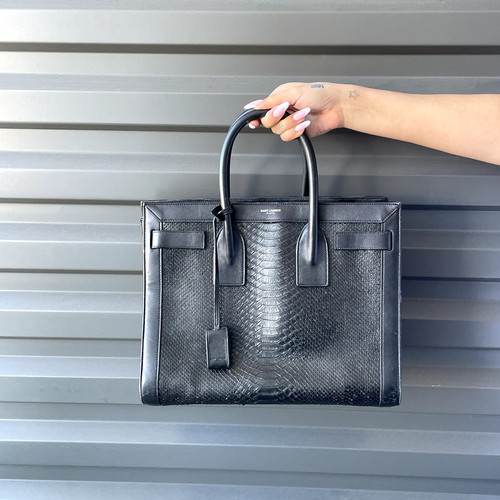 Saint laurent black python - black,