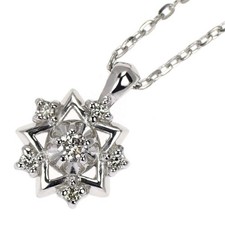 Festalia/bijou SOPHIA Pt900/ Pt850 diamond pendant necklace 0.04ct  - Auth free 