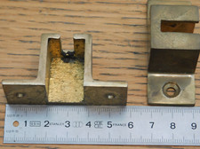 VINTAGE LOT 2 support de BARRE axe tringle à HABIT rideaux ARMOIRE MOBILIER