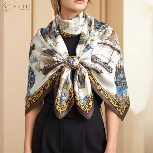Rare vintage hermes silk scarf - hermes,