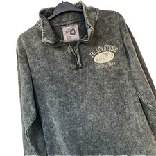 Ragwear  Sweatshirt Men's Size L Gray 1/4 Zip Embroidered Collared Long Sleeve