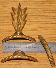 ancien DECORATION DORE OR flamme EMPIRE buffet COLONNE armoire MEUBLE mobilier