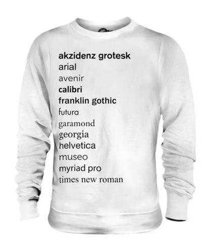 Typefaces unisexe pull cadeau - typefaces,
