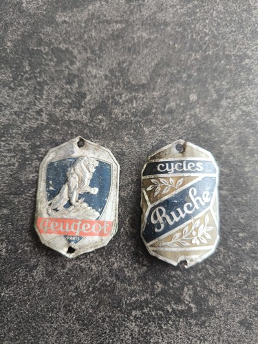 Lot plaques vélo peugeot - lot, 2