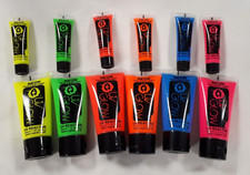 UV Glow Lot 12 pcs 6 couleurs peinture fluorescente pour visage et corps /EBOM