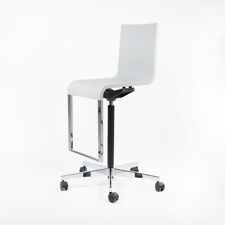 2000s Maarten Van Severen Vitra .03 High Drafting Chair / Stool Chrome / Rubber