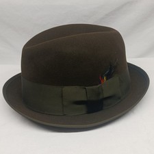 Vintage Royal Stetson Fedora Hat Homer's Canton Ohio Sz 7 1/4
