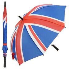 A2Z Union Jack Compact Golf Parapluie Météo Imperméable UK Drapeau Brolly Bâton