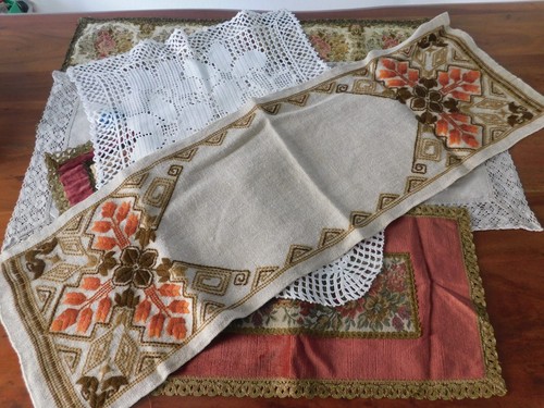 Lot napperon vintage dessus - napperon,