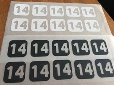 NUMERO 14 - 10 PATCHS FLOCAGES POUR MAILLOT SHORT SURVÊTEMENT CHAUSSETTES