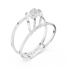 Bague ronde certifiée diamant