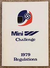 AUSTIN MORRIS MINI CHALLENGE Car Race REGULATIONS For 1979