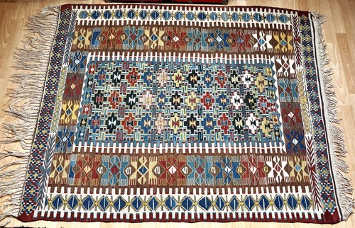 Tapis kilim caucasien laine - tapis,