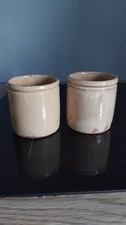 2 jars terracotta jam varnished enamel no Creil