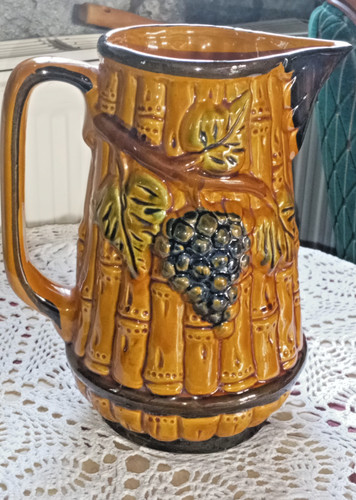 Pichet barbotine ancien - barbotine,