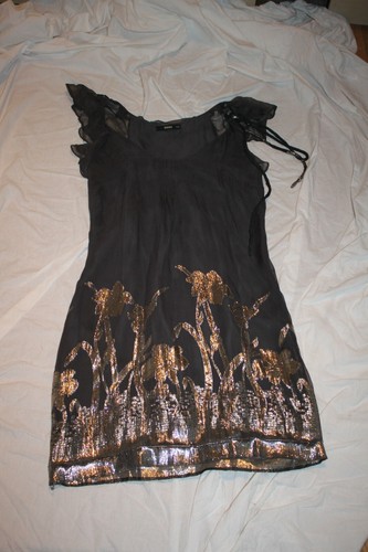 Oasis robe grise soie 12 - robe, 12%