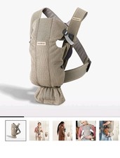 Baby bjorn BABYBJÖRN ™ Grey Beige Mini 3D Mesh Baby Carrier EUC!