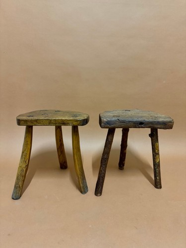 Tabouret art brut ancien - art,