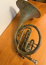 Antique Rudolph Wurlitzer French Horn  with Couesnon-Paris Mouthpiece ~ Brass