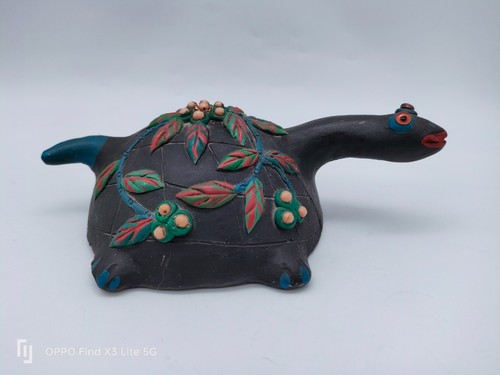 Tortue terre cuite 15cm - cuite,