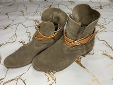 La Botte Gardiane Chelbi Bucked Boots Green Suede Size EU36 23cm US 5.5-6