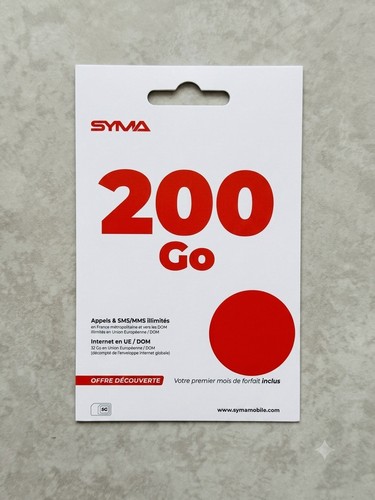 Carte sim prépayée syma - carte,
