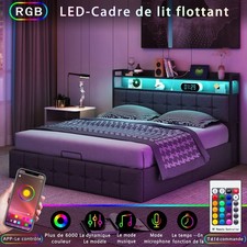 Lit double rembourré, 160 x