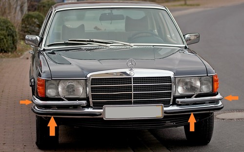 Mercedes w116 bumper rubbers - w116,