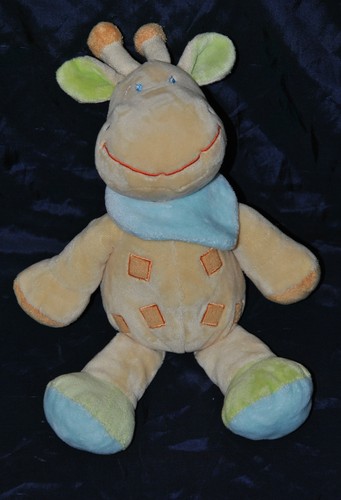 Doudou girafe jaune - jaune, vert