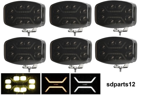 Phares travail fumé led - 6,