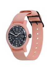 Montre Kelton  Mécanique Jungle Nude Rose trés clair Fond Noir style aviateur
