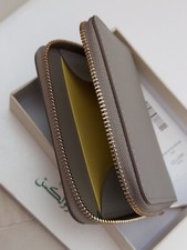 Rolex Gray Leather Wallet Lady's Clutch Fashion& Business with Zipper Small