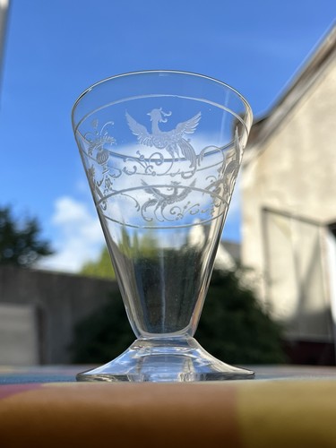 Verres cristal gravé motif - cristal,