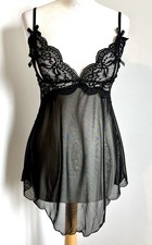 nightwear nightie size 38 in clear veil and lace beanies nightwear 420!