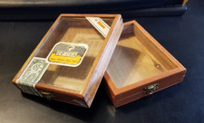 Glass top Wood Cigar Box EMPTY BOX - TWO BOXES (2) -Low price - shadow box